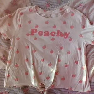 Letter print tee (juniors/girls)